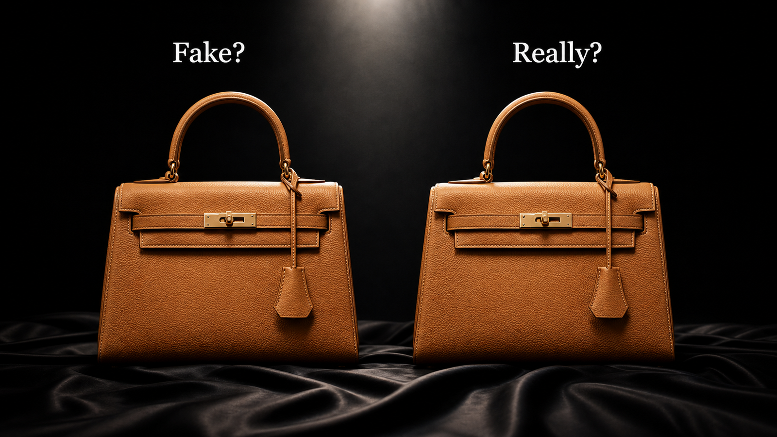 Luxury handbag comparison on black silk